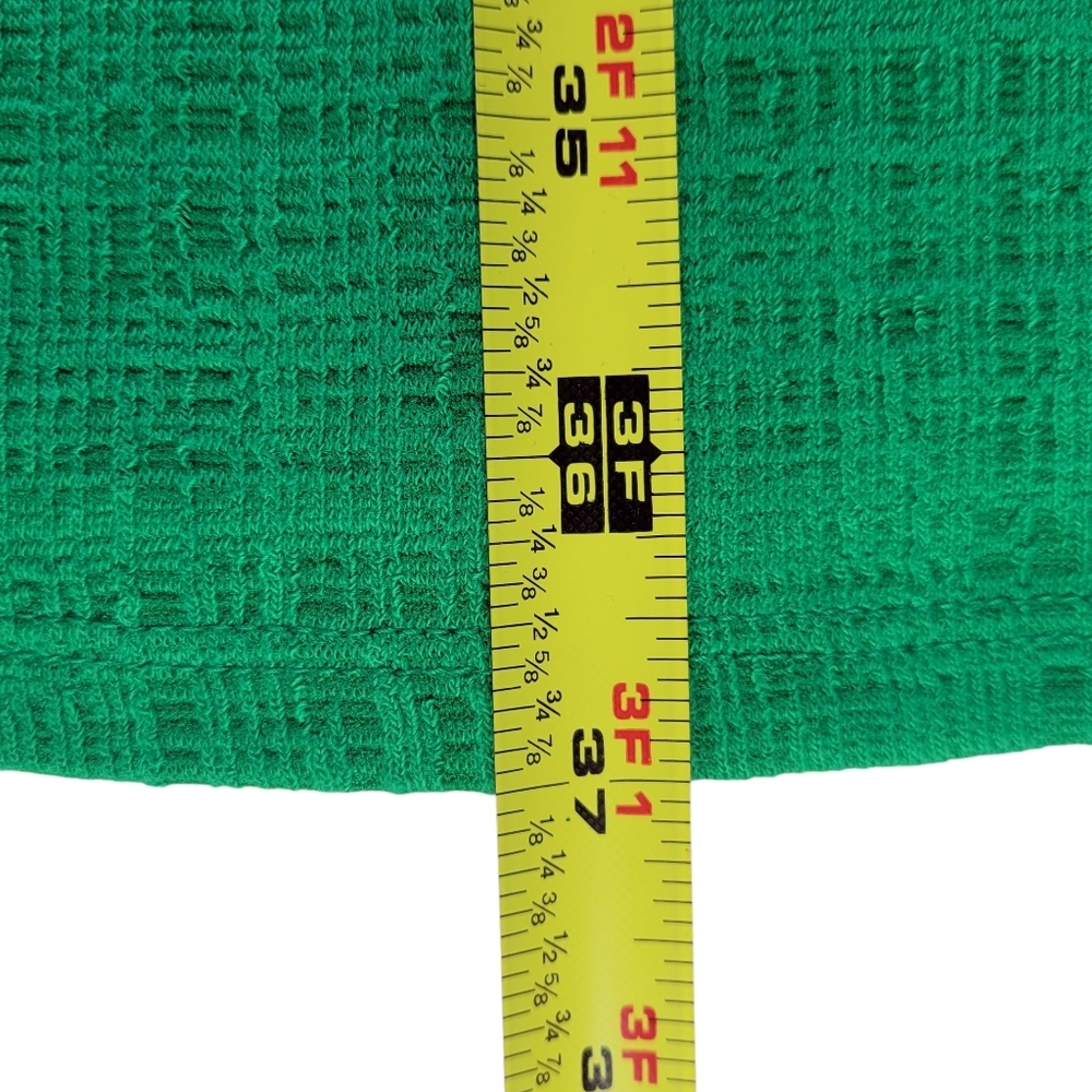 Anthropologie Maeve Nova Fit & Flare Dress Size M Green Textured Knit Lined - Picture 8 of 11